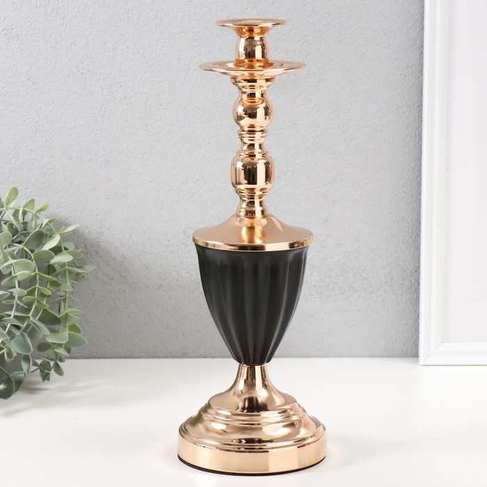 Подсвечник металл на 1 свечу d=2,5 см Подсвечник металл на 1 свечу d=2,5 см "Довиль" 11,5х11,5х32 см