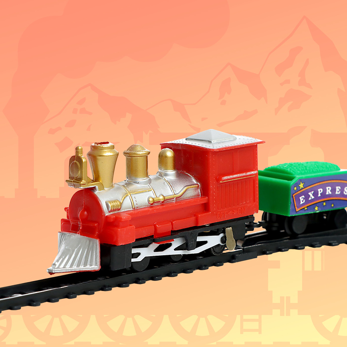 Железная дорога &laquo;Скорый поезд&raquo;, работает от батареек