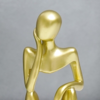 Сувенир полистоун "Абстракция - ожидание" золото 19х6х8 см