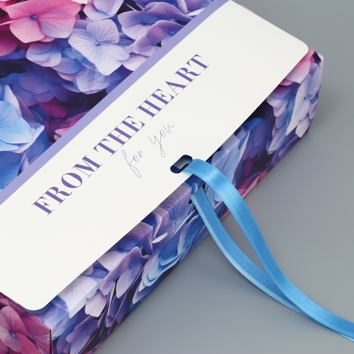 Коробка подарочная складная, упаковка, &laquo;Гортензия&raquo;, 31 х 24.5 х 8 см