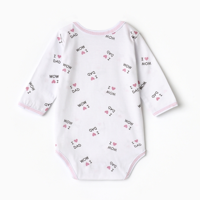 Боди детское с длинным рукавом, цвет белый, рост 74 Боди детское с длинным рукавом, цвет белый, рост 74