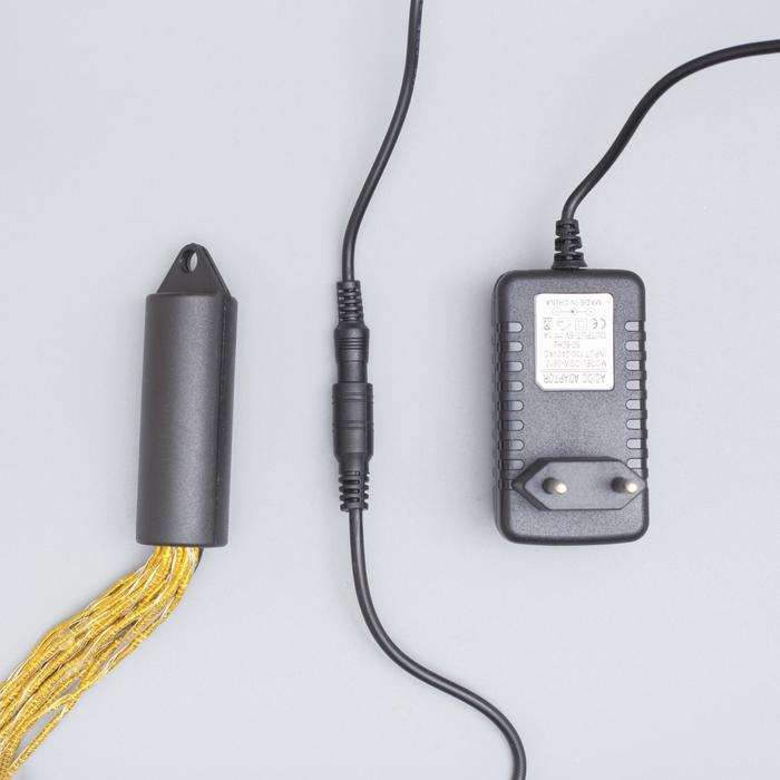 Гирлянда &laquo;Конский хвост&raquo; 15 нитей по 2 м, IP20, золотистая нить, 300 LED, свечение мульти, 220 В