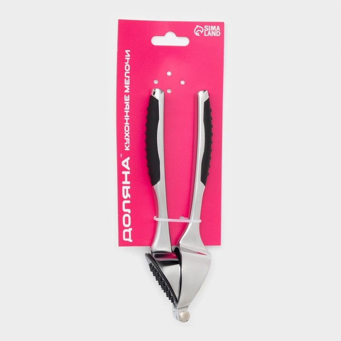 Пресс для чеснока Доляна Shapes, 17&times;4,7&times;3,2 см, рабочая часть 4&times;3 см, нержавеющая сталь