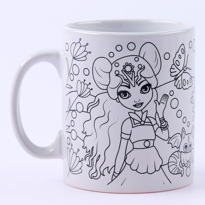 Кружка для росписи, 6 цв. «Цветочные феи» Кружка для росписи, 6 цв. «Цветочные феи»