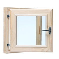 Окно, 40&times;40см, двойное стекло, из хвои