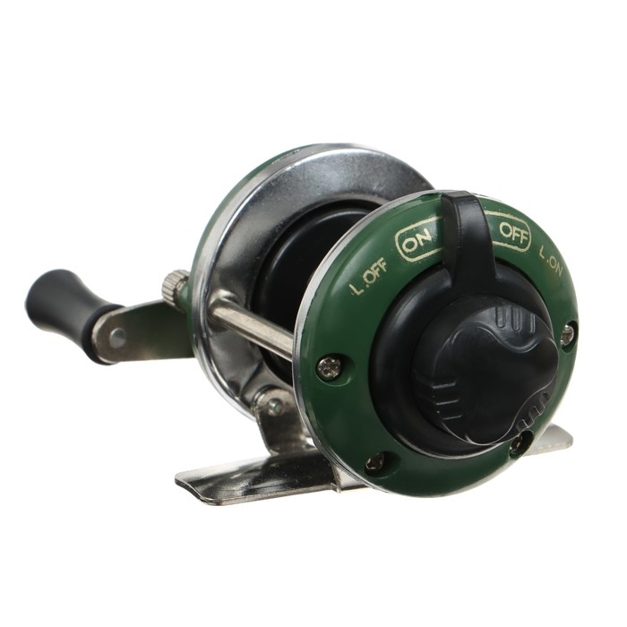 Катушка мультипликаторная, металл-пластик, переключатель 3 режима, цвет темно зеленый, 103 Катушка мультипликаторная, металл-пластик, переключатель 3 режима, цвет темно зеленый, 103