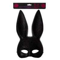 Маска «Зайка» чёрная с блестками Маска «Зайка» чёрная с блестками