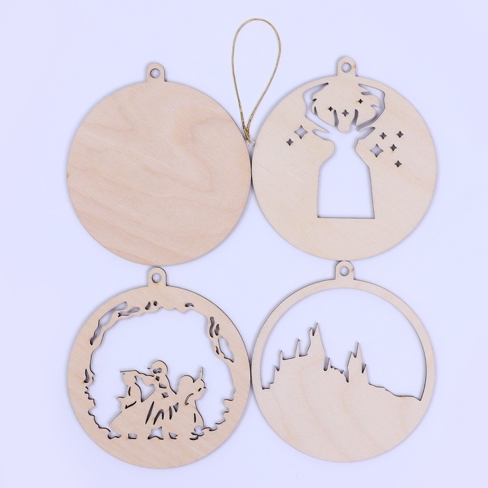 Заготовки для творчества. Деревянная ёлочная подвеска «Новый год! Волшебники» Заготовки для творчества. Деревянная ёлочная подвеска «Новый год! Волшебники»