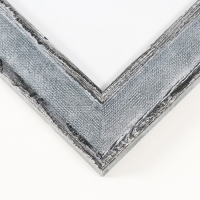 Фоторамка пластик 30х40 см "Плетение" тёмно-серая с полосатой обводкой 44,6х34,6х1 см