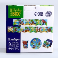 Набор бумажной посуды одноразовый Сокровище пиратов&raquo;: 6 тарелок, 6 стаканов