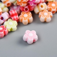 Бусины для творчествах пластик "Цветочки" (набор 150 шт) 0,6х0,6 см Бусины для творчествах пластик "Цветочки" (набор 150 шт) 0,6х0,6 см