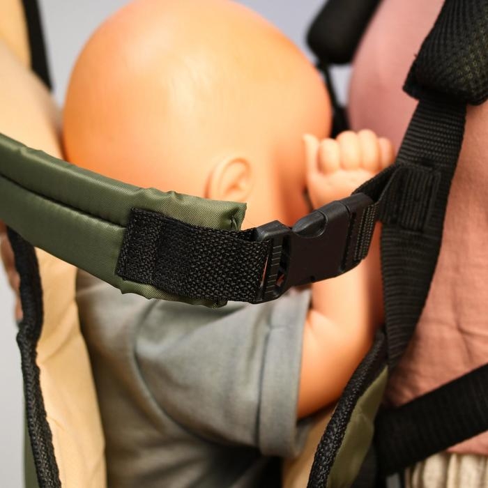 Рюкзак кенгуру для малыша &laquo;Сидим и лежим&raquo;, цвет хаки