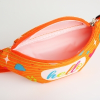 Сумка поясная детская на молнии, цвет оранжевый