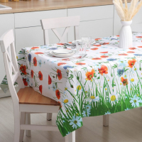 Клеёнка на стол Доляна &laquo;Цветочное поле&raquo;, на нетканой основе, ширина 137 см, толщина 0,2 мм, рулон 20 м