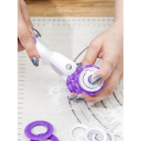 Валик для нарезки теста Доляна &laquo;Лепота&raquo;, 12,5&times;3&times;19 см, 4 насадки, цвет белый