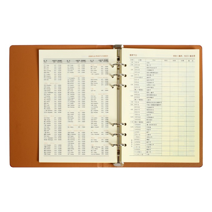 Органайзер на кольцах Органайзер на кольцах "Престиж" А5, 92 листа в линейку, обложка кожзам, МИКС