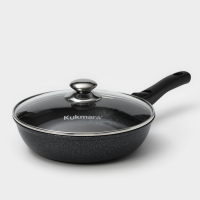 Набор кухонной посуды «Мраморная №3», 6 предметов, крышка, съёмная ручка, антипригарное покрытие, цвет тёмный мрамор Набор кухонной посуды «Мраморная №3», 6 предметов, крышка, съёмная ручка, антипригарное покрытие, цвет тёмный мрамор