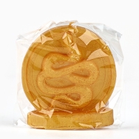 Свеча новогодняя «Змея в кругу», на Новый год, золотая, 66 х 69 х 27 Свеча новогодняя «Змея в кругу», на Новый год, золотая, 66 х 69 х 27