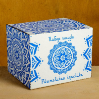 Набор чайный Риштан, 4 предмета в подар упак: чайник 0,7л, 2 пиалы 9,5см, тарелка 17см Набор чайный Риштан, 4 предмета в подар упак: чайник 0,7л, 2 пиалы 9,5см, тарелка 17см