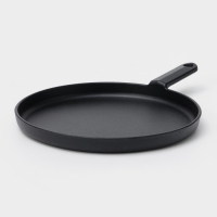 Сковорода блинная чугунная &laquo;Круг&raquo;, d=24 см, чугунная ручка