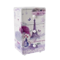 Шкатулка дерево комод "Эйфелева башня и лаванда" 19,5х11х8 см Шкатулка дерево комод "Эйфелева башня и лаванда" 19,5х11х8 см