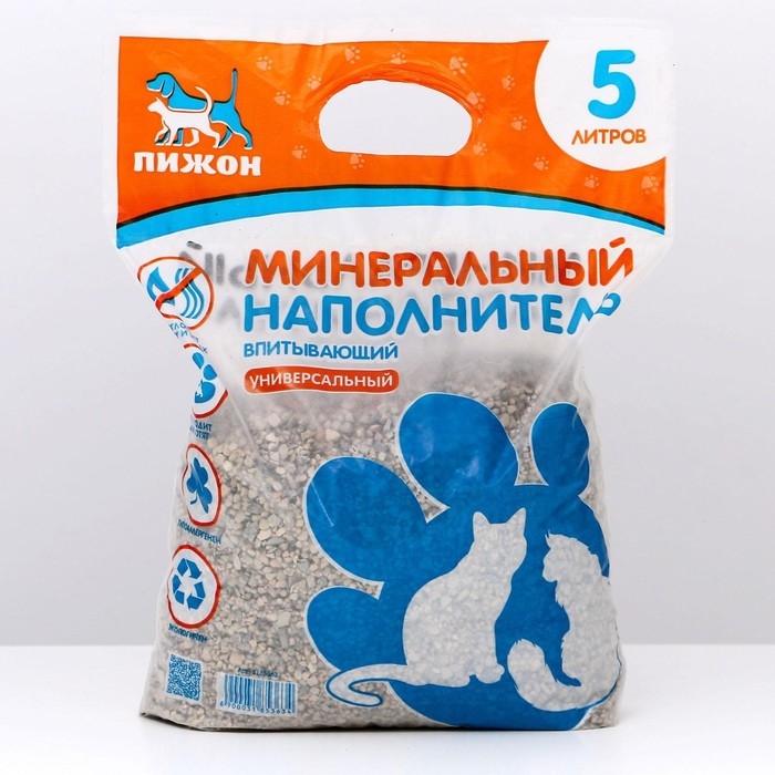 Наполнитель минеральный впитывающий Наполнитель минеральный впитывающий "Пижон" универсальный, 5 л
