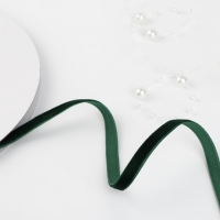 Лента бархатная, 6 мм, 18 &plusmn; 1 м, цвет зелёный №165