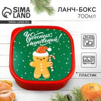 Ланч-бокс новогодний Сима-ленд &laquo;Чудесных мгновений!&raquo;, 700 мл