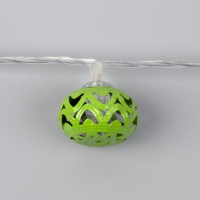 Гирлянда &laquo;Нить&raquo; 4 м с насадками &laquo;Шарик с орнаментом&raquo;, IP20, прозрачная нить, 20 LED, свечение мульти, 8 режимов, 220 В