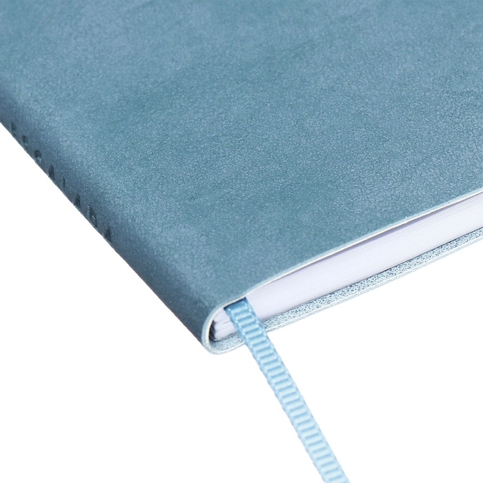 Еженедельник датир 2025г 175х95мм мягк обл иск кож 64л ESCALADA, бл тис, бл 70 г/м&sup2;,синий