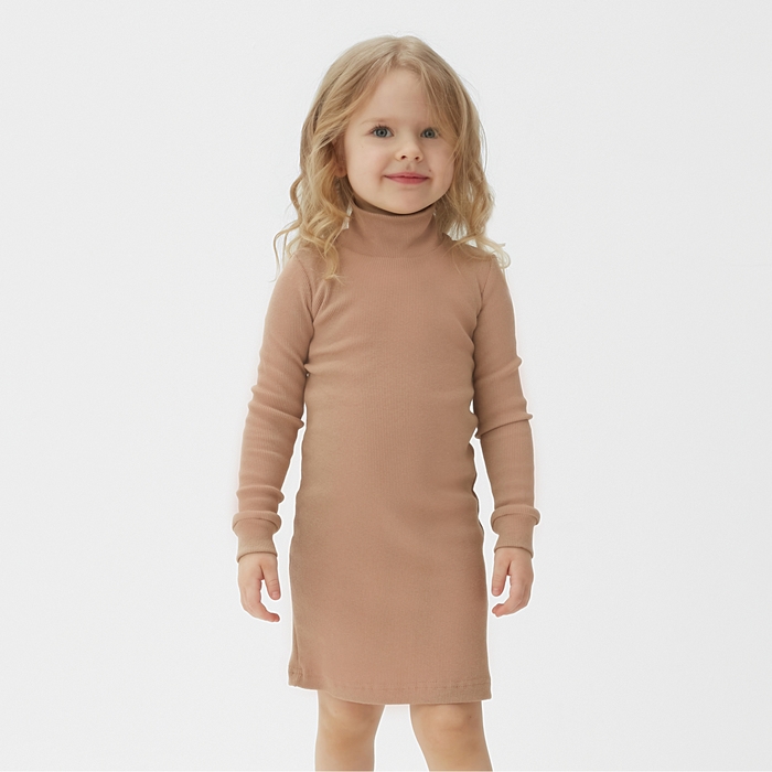 Платье для девочки MINAKU цвет бежевый, рост 122 см