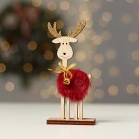 Новогодний декор &laquo;Олень с колокольчиком&raquo; 7&times;4&times;15,5 см, красный