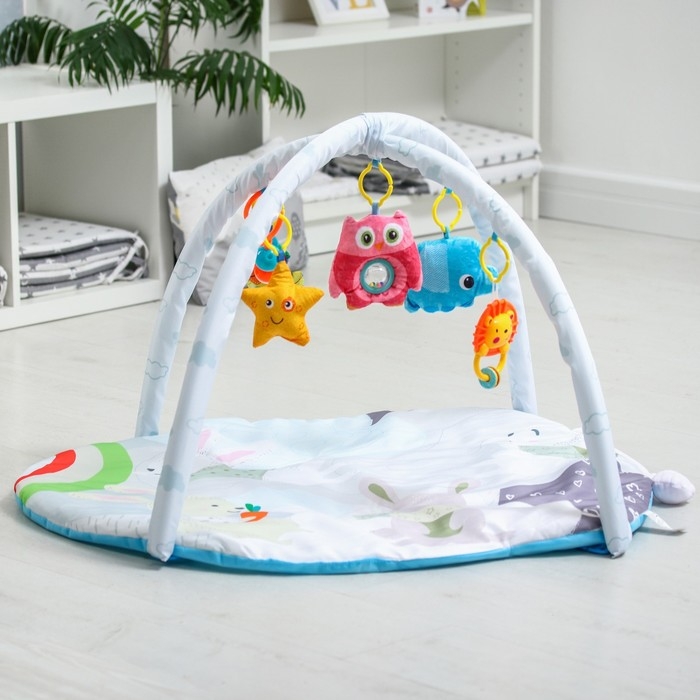 Развивающий коврик с дугами &laquo;Зайчики&raquo;, 73x48 см.