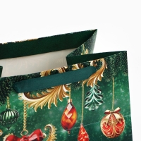 Пакет подарочный новогодний с широким дном &laquo;С Новым годом&raquo;, 25 х 19 х 18 см