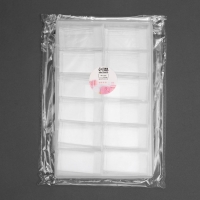 Набор баночек для рукоделия, 24 шт, 1 &times; 2,5 &times; 5 см, в контейнере, 18 &times; 11 &times; 3 см, цвет прозрачный