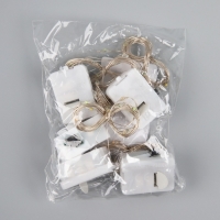 Набор гирлянд &laquo;Нить&raquo; 1 м роса, IP20, серебристая нить, 10 LED, свечение мульти, 3 режима, батарейки AG13х3 (в комплекте) , 5 шт.