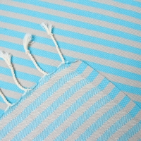 Пештемаль «Полосы» 100х180 см, голубой Пештемаль «Полосы» 100х180 см, голубой