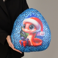 Новый год! Антистресс подушка-игрушка &laquo;Змеиное яйцо&raquo;, голубое