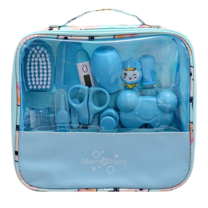 Гигиенический набор по уходу за новорожденным, 13 предметов, цвет голубой Гигиенический набор по уходу за новорожденным, 13 предметов, цвет голубой