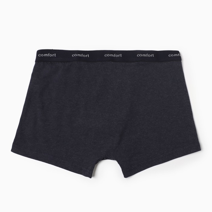 Трусы мужские боксеры, цвет серо-синий меланж, размер 48 (L)