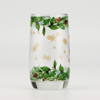 Новый год. Стакан стеклянный «Зимние цветы», 330 мл Новый год. Стакан стеклянный «Зимние цветы», 330 мл