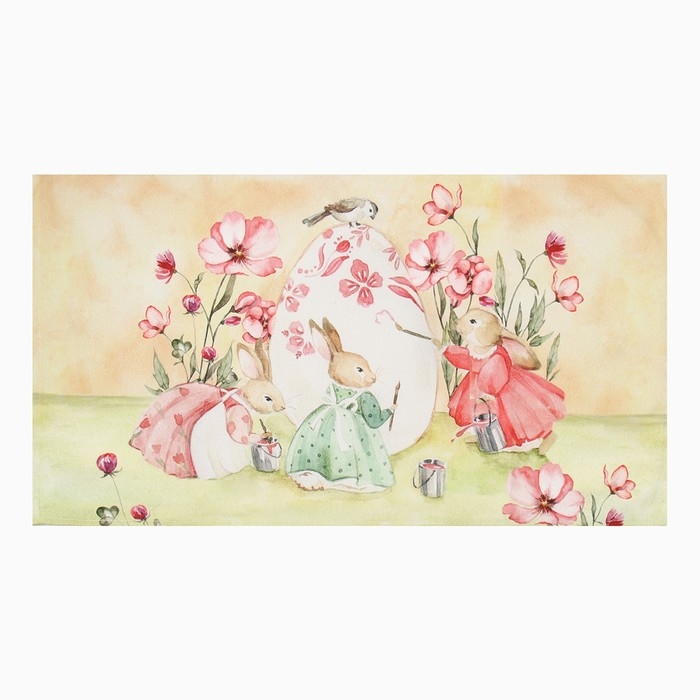 Полотенце Полотенце "Этель" Счастливой пасхи 40х73см, 100% хл, саржа 190 г/м2