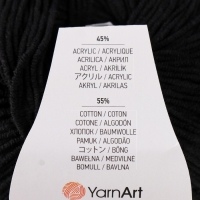 Пряжа "Jeans" 55% хлопок, 45% акрил 160м/50гр (53 черный) Пряжа "Jeans" 55% хлопок, 45% акрил 160м/50гр (53 черный)