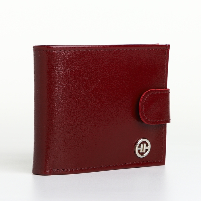 Кошелёк женский на кнопке, TEXTURA, отдел для карт, монет, цвет бордовый Кошелёк женский на кнопке, TEXTURA, отдел для карт, монет, цвет бордовый