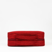 Косметичка-несессер на молнии, с крючком, цвет бордовый