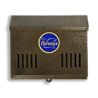 Ящик почтовый без замка (с петлёй), горизонтальный &laquo;Мини&raquo;, бронзовый