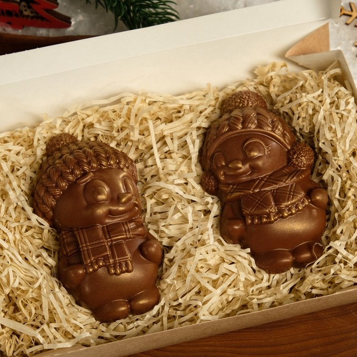 Фигурки 2в1 Мальчик и девочка в шапочках160 г