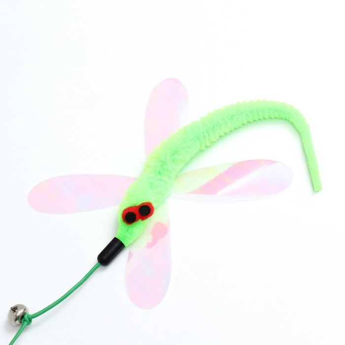 Дразнилка-удочка Дразнилка-удочка "Стрекоза", 40 см, зелёная