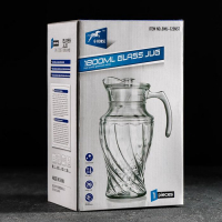 Кувшин для воды стеклянный «Вихрь», 1,6 л, 12×25,5 см Кувшин для воды стеклянный «Вихрь», 1,6 л, 12×25,5 см