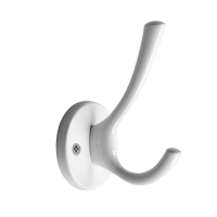 Крючок мебельный CAPPIO SIMPLE, двухрожковый, белый Крючок мебельный CAPPIO SIMPLE, двухрожковый, белый
